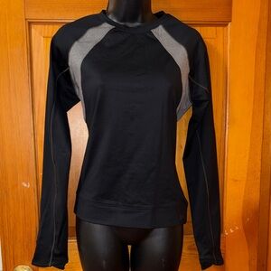 Under Armour Black and Gray Long Sleeve Tee